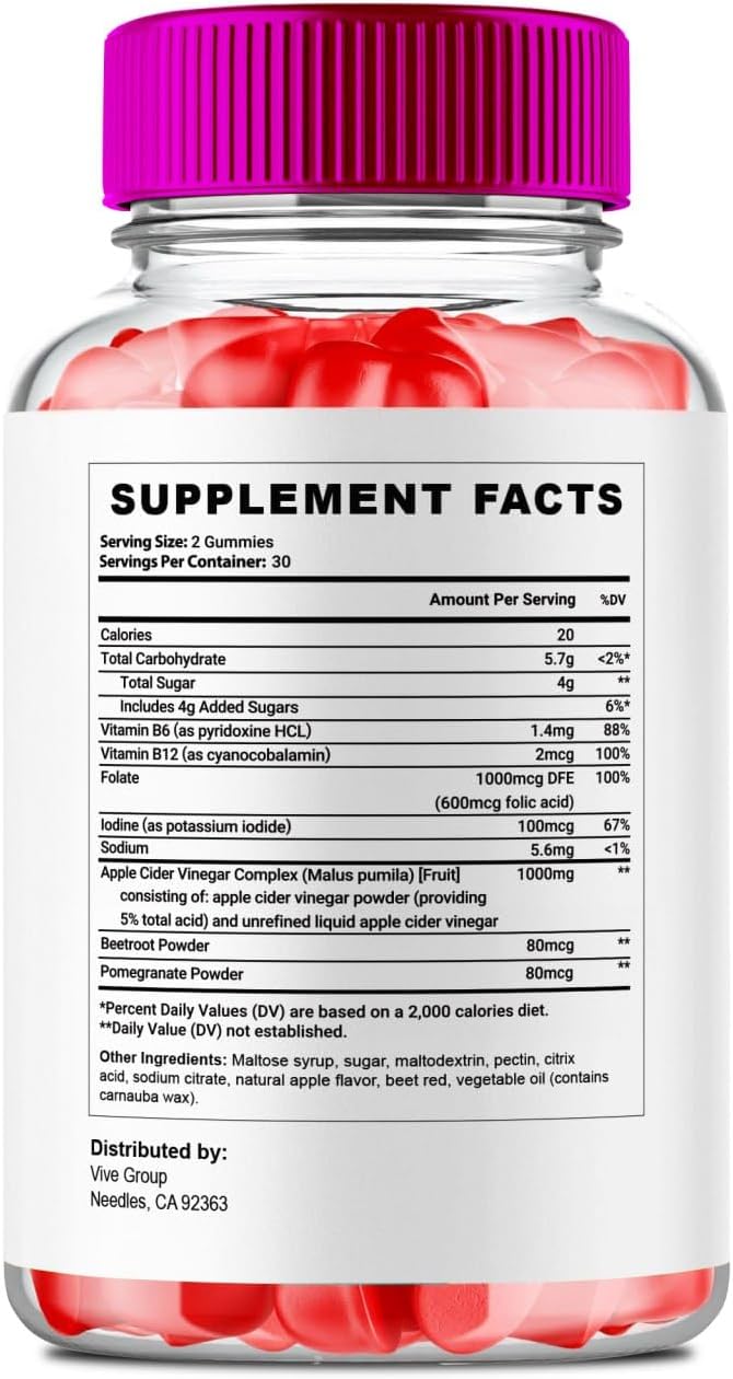 Keto ACV Gummies with Apple Cider Vinegar and Vitamin B12 V256