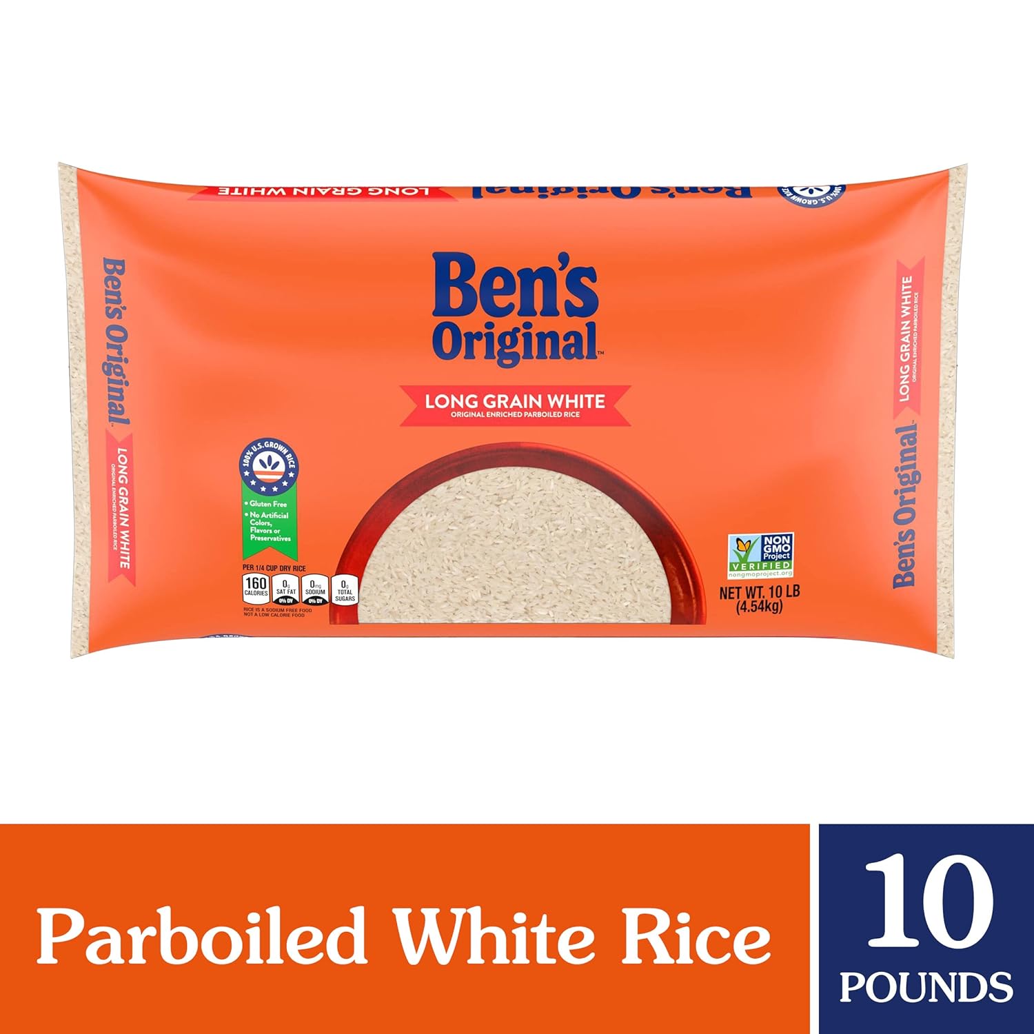 Enriched Long Grain White Rice, Parboiled, 10 lb Bag C2044