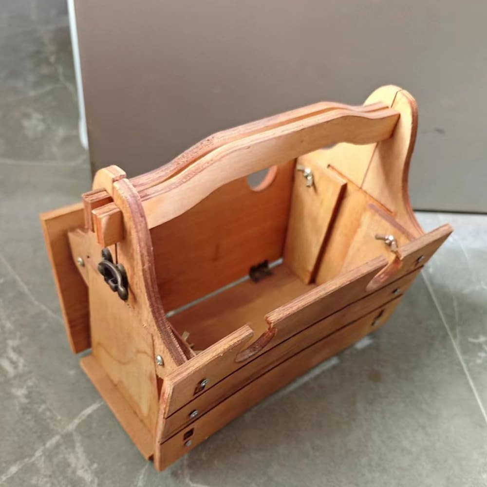 Folding Picnic Basket Table with Wine Glass Holder J388