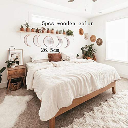 Moon Phase Mirror Set Acrylic Wall Decor for Home Living Room Bedroom L704