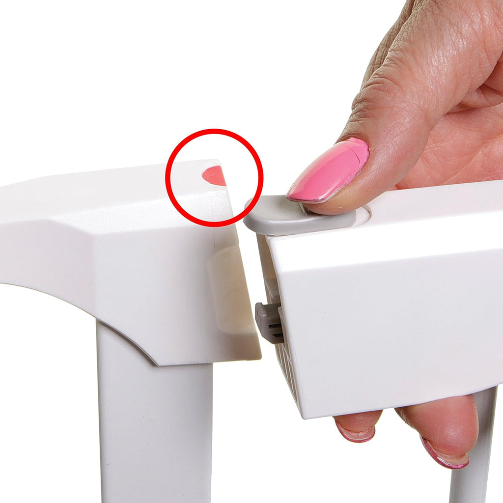 Baby Gate for Stairs, Straight Angled or Irregular Openings (White) G4922