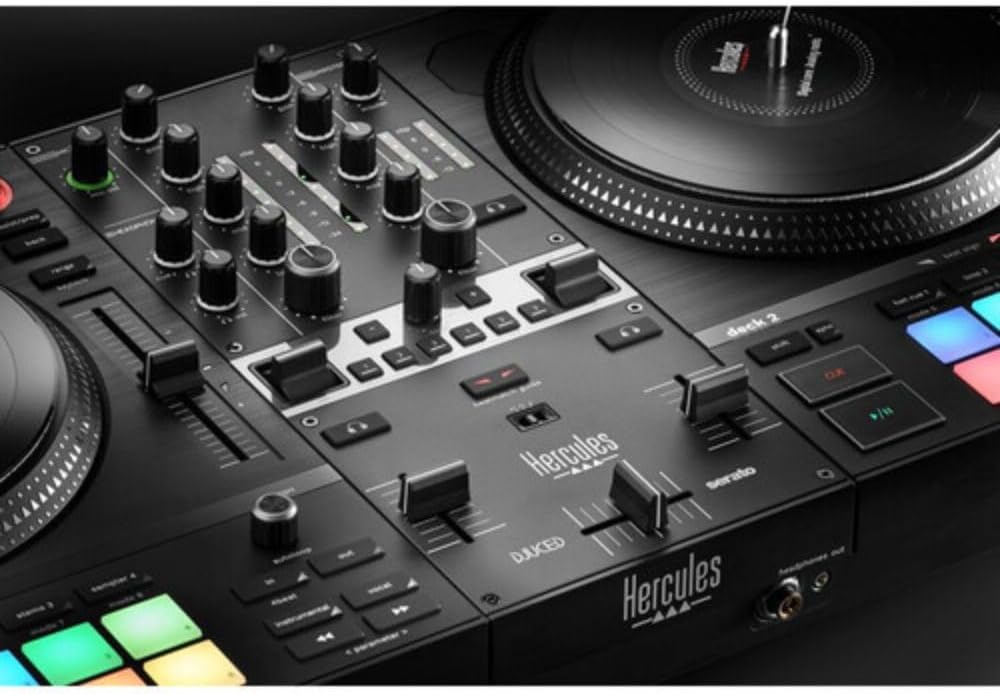 2 Deck Motorized DJ Controller with STEMS Control and Headphones V17613