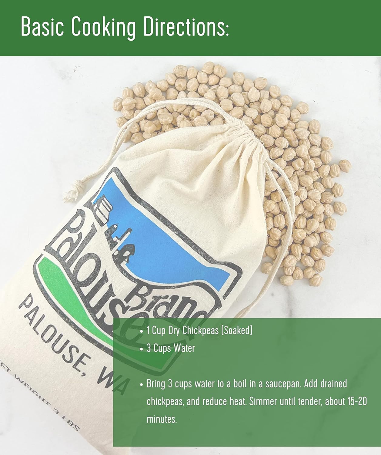 Chickpeas 4 lbs, Non-GMO, Kosher Parve V87718