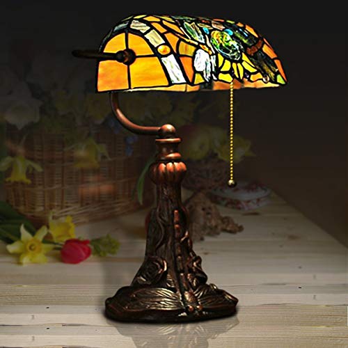 Dragonfly Stained Glass Table Lamp for Living Room Bedside O947974
