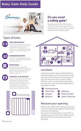 Extra-Wide Baby Safety Gate, Fits Openings 39-42.5 Inches, White K95074