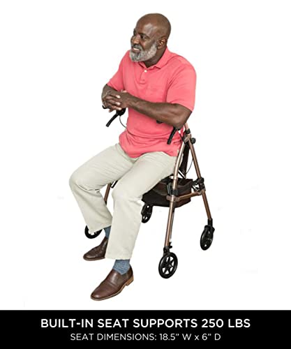 Foldable 4-Wheel Rolling Walker with Seat for Adults and Seniors Q20055