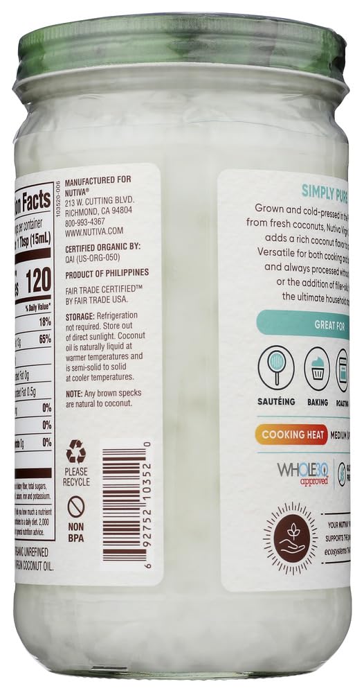 Organic Extra Virgin Coconut Oil, 23 fl oz F509845