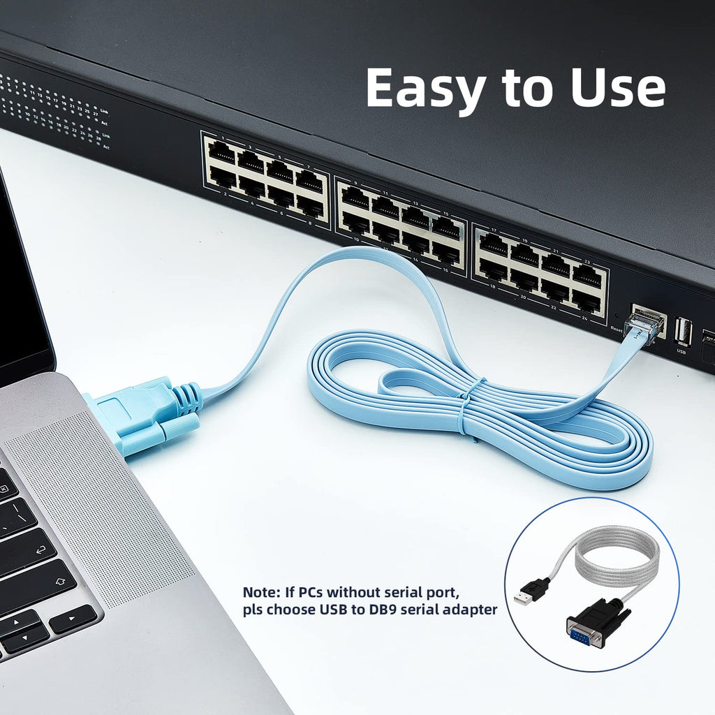 RJ45 to DB9 Console Cable, 1.8m RS232 Serial Adapter U70251