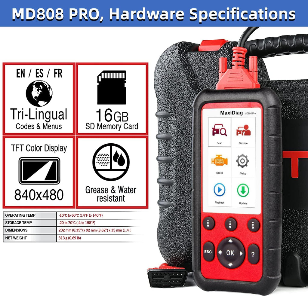 OBD2 Scanner All System Diagnostic Tool with 7 Reset Services S49138