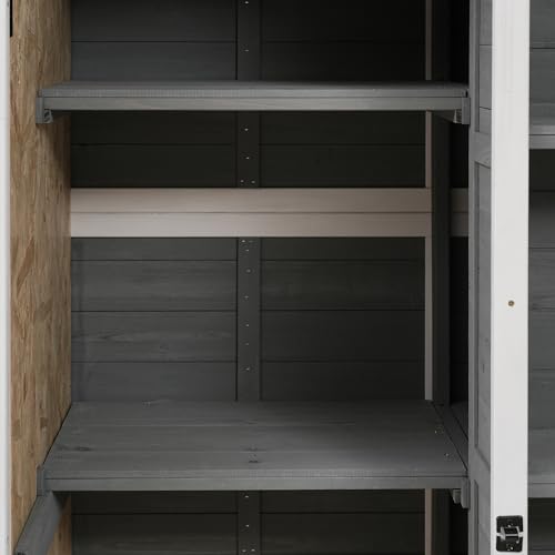 Garden Potting Bench Table with Storage Shelf, Drawer and Cabinet U1848