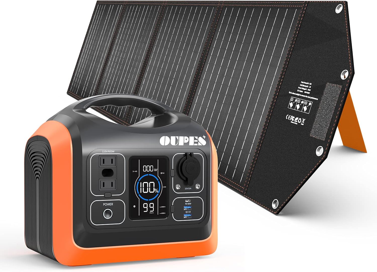 Portable Power Station 1200W, 992Wh Solar Generator with LiFePO4 Battery, 3 AC Outlets for Camping and Home Use A959
