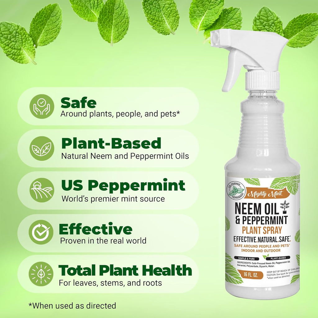 Neem Oil & Peppermint Plant Spray, 16oz X845