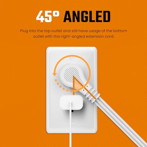 3-Outlet Flat Extension Cord 30 Ft Indoor Use, 2 Pack G7767