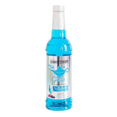Jordan's Skinny Mixes Sugar Free Syrup, Genie Flavor, Fruit Flavored Water Enhancer, Drink Mix for Ice Tea, Lemonade & More, Zero Calorie Flavoring, Keto Friendly, 25.4 Fl Oz, 1 Pack