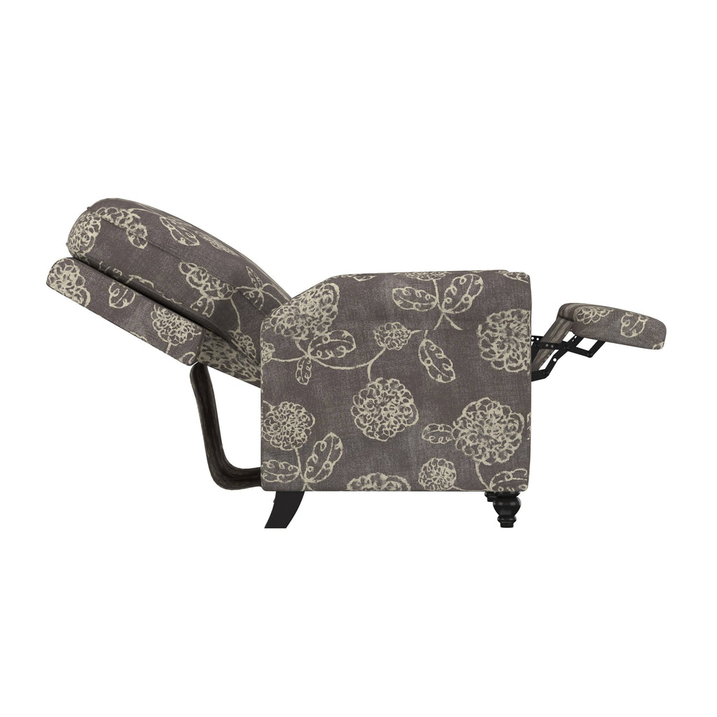 Push Back Recliner Chair in Warm Multi Floral Z8766