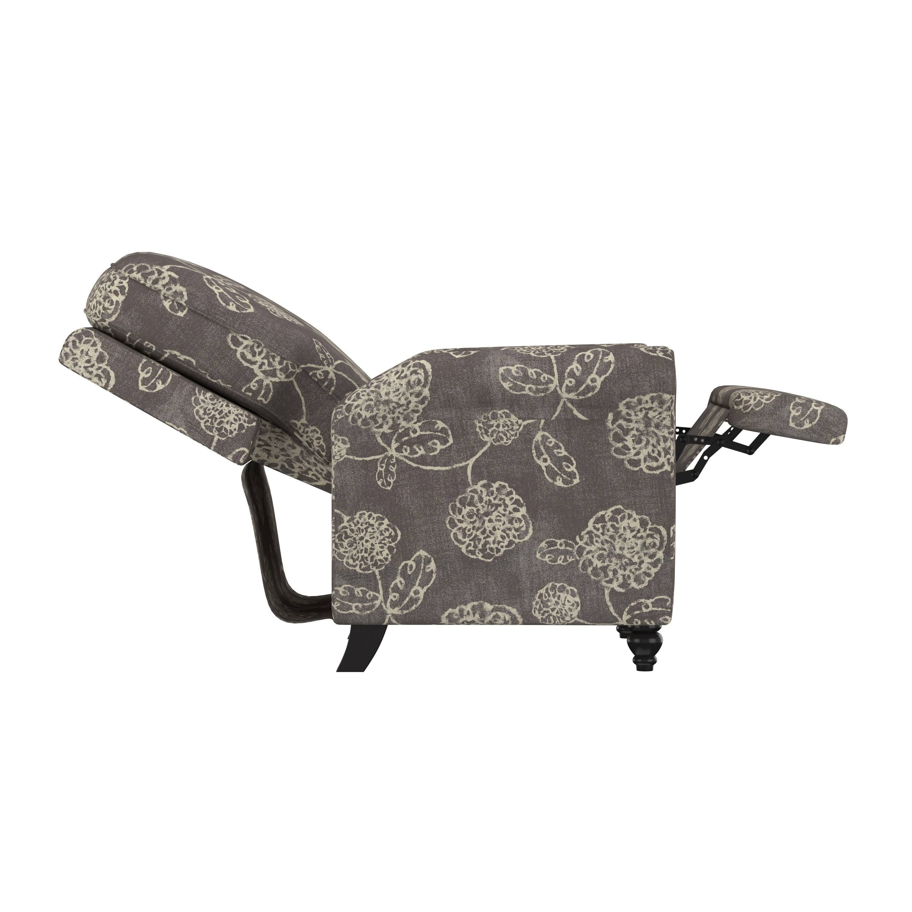 Push Back Recliner Chair in Warm Multi Floral Z8766