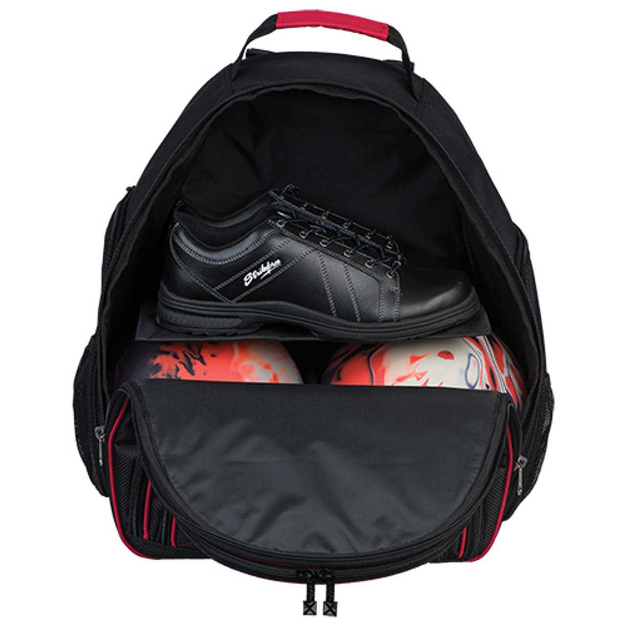 2 Ball Backpack Black/Red W2600