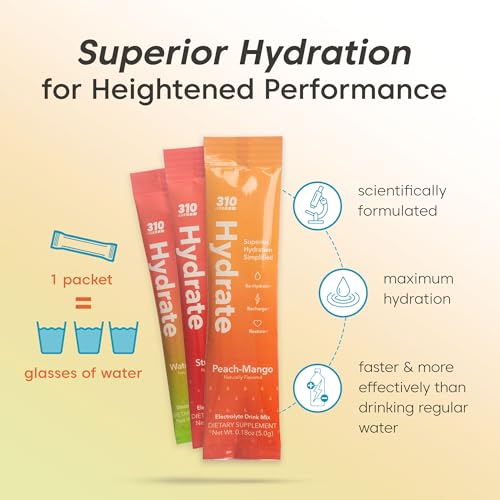 Lemon Lime Electrolyte Powder Packets, Sugar Free Hydration Drink Mix with Vitamins & Minerals, 30 Single Servings O638