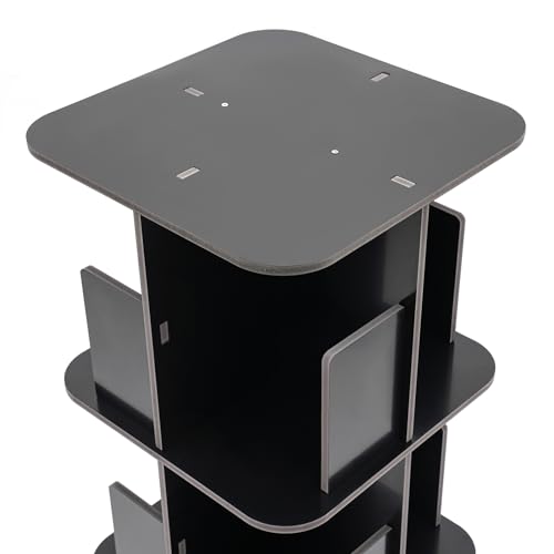 360° Rotating 3-Tier Bookshelf for Corner Storage N81520